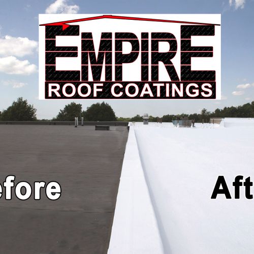 Empire Roof Coatings Roof Restoration - Before and
