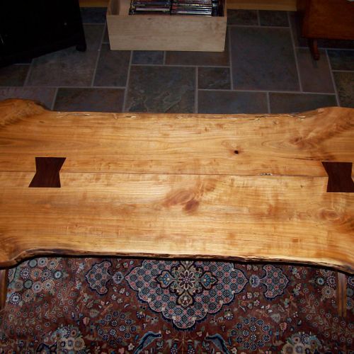 Coffee Table Book Matched Top Wild Cherry / Walnut