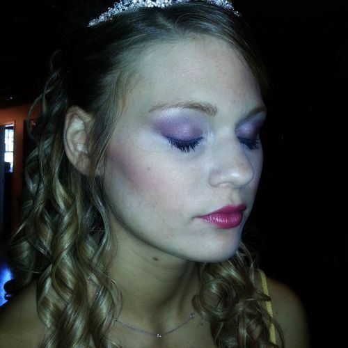 purple smokey-eye done for a summer bride (with ai