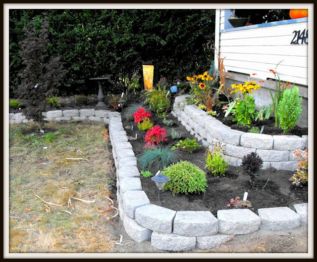 Tiered raised beds.
