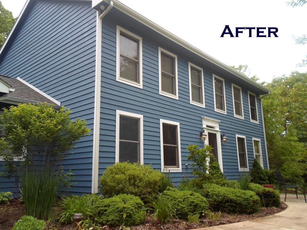 AFTER - Removed all mildew and chalk prior to star
