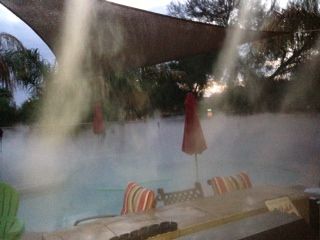 This is a backyard mister/fogger system installed 