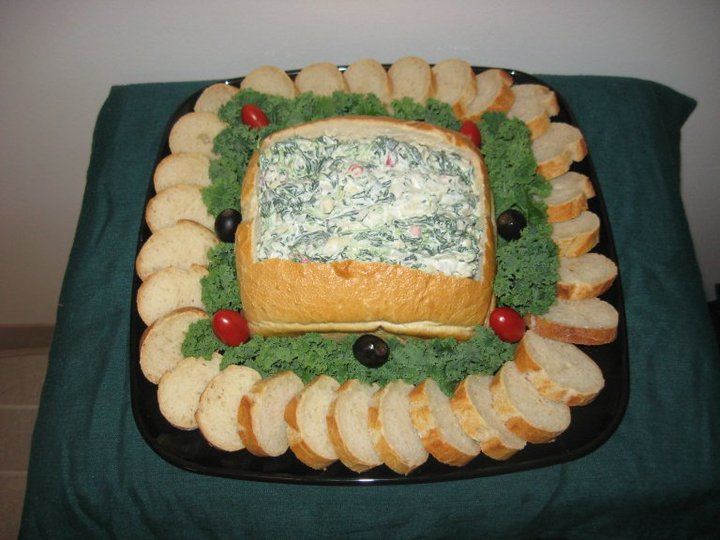Spinach dip tray