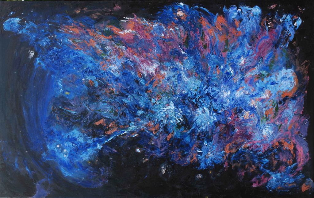 WE ARE STARDUST, OIL ON CANVAS, 44"  70" FRAMED
