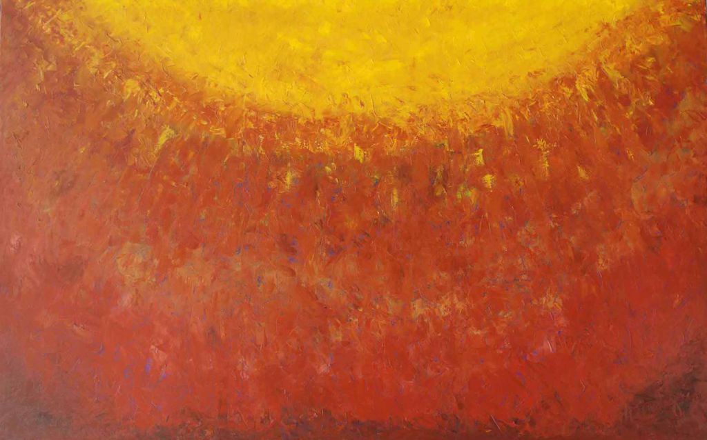 IT'S ALRIGHT, OIL ON CANVAS, 44"  70" FRAMED, FIRS