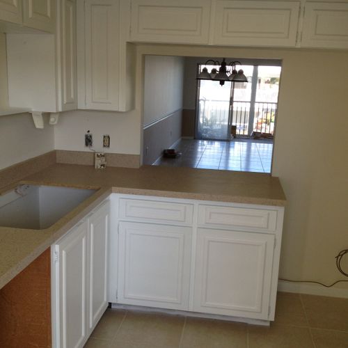 Kitchen After - Cabinets and Counter tops look lik