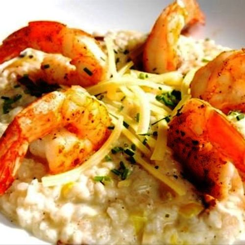 Creamy Risotto with sauteed shrimp