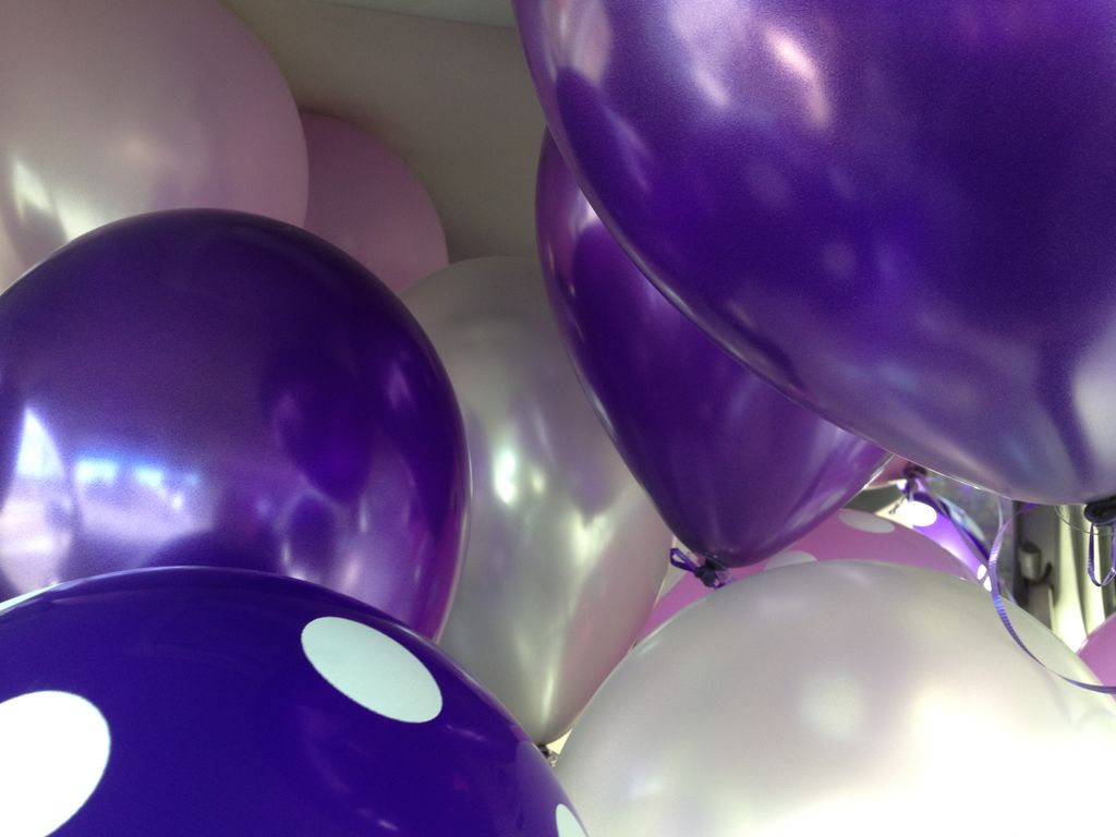 Balloons for a surprise Sweet 16.