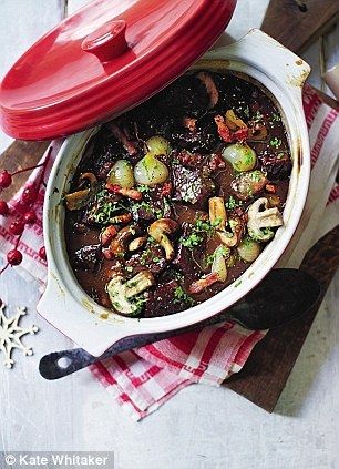 Beef Bourguignon with BB vegetable in red wine sau