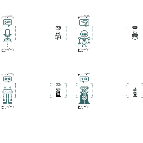 MINION UNITS // 
tiny robot icons.