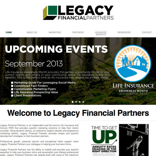 Web Design - 
Legacy Financial Partners