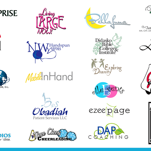 A selection of logos created by Simons Studios