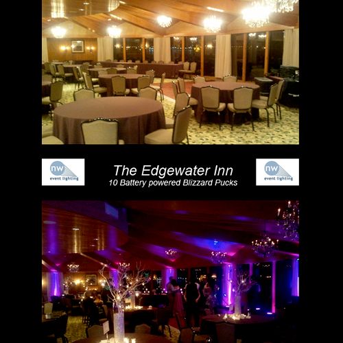 Before and After Up-Lighting at The Edgewater in S