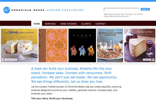 One of the many Chronicle Books custom sites I cod