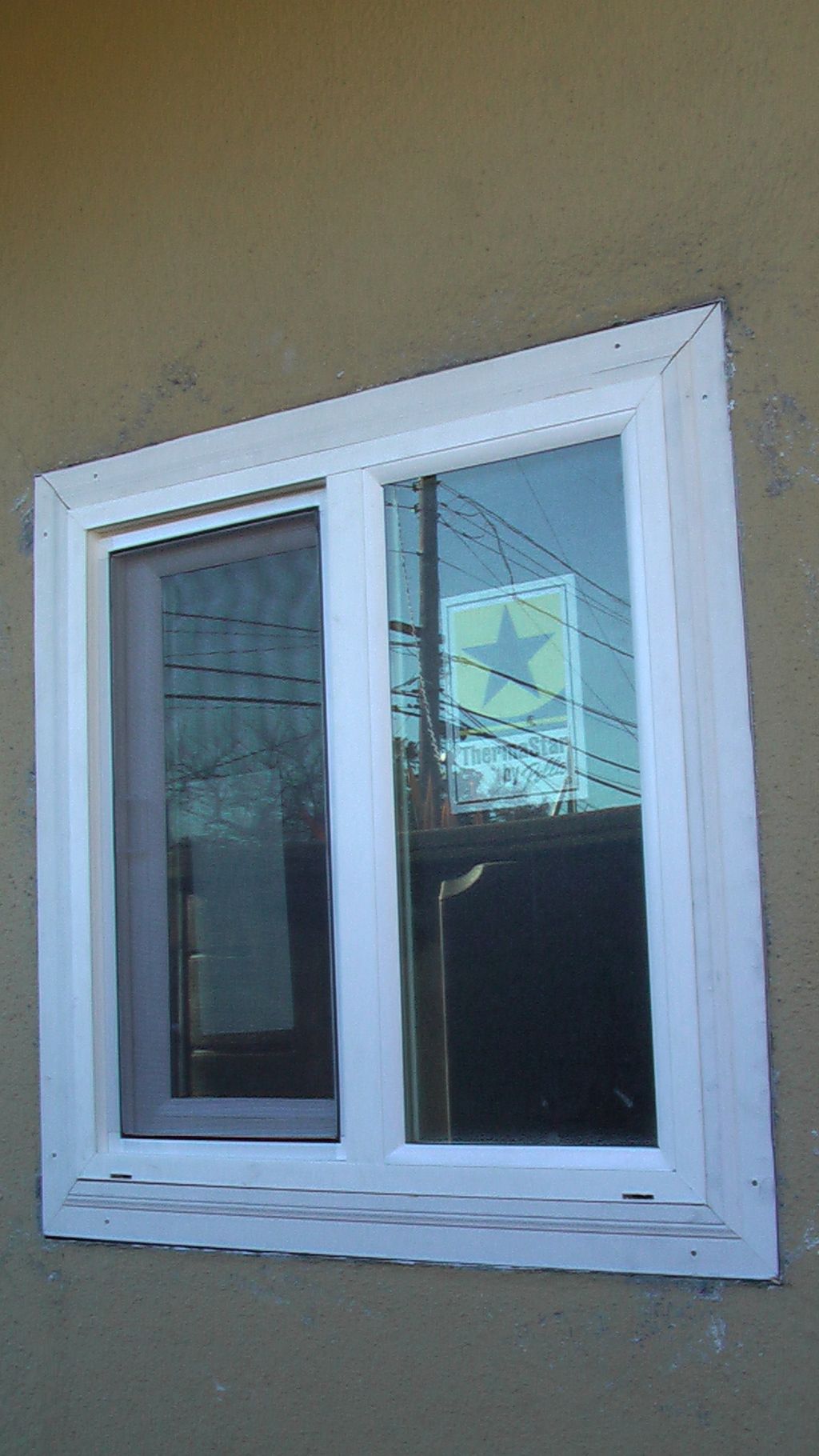 Very recent window replacement. Removed old steel 