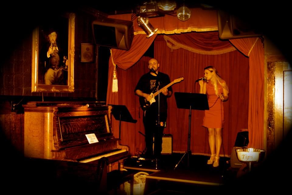 Julie, singing alongside Berklee College of music 