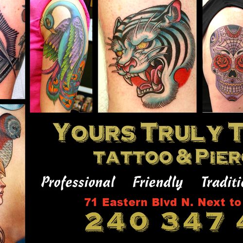We designed this advertisement for a local tattoo 