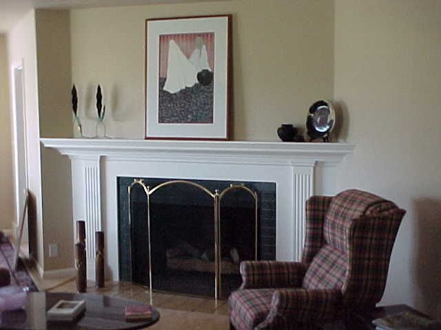 Custom fireplace front