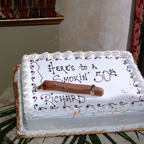 Cigar birthday cake.