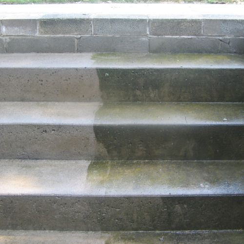 steps after and before power washing