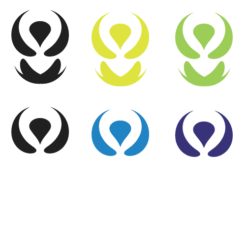Set of logos for international yoga studio