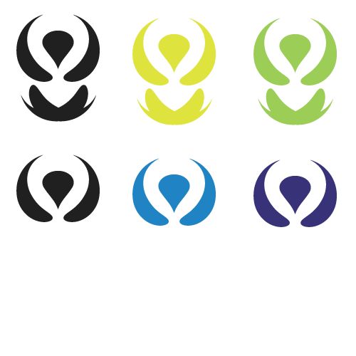 Set of logos for international yoga studio
