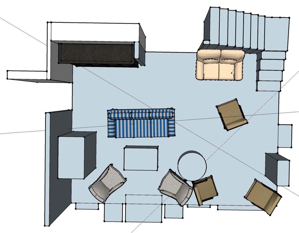 Furniture floor plan for  living room client in Pe