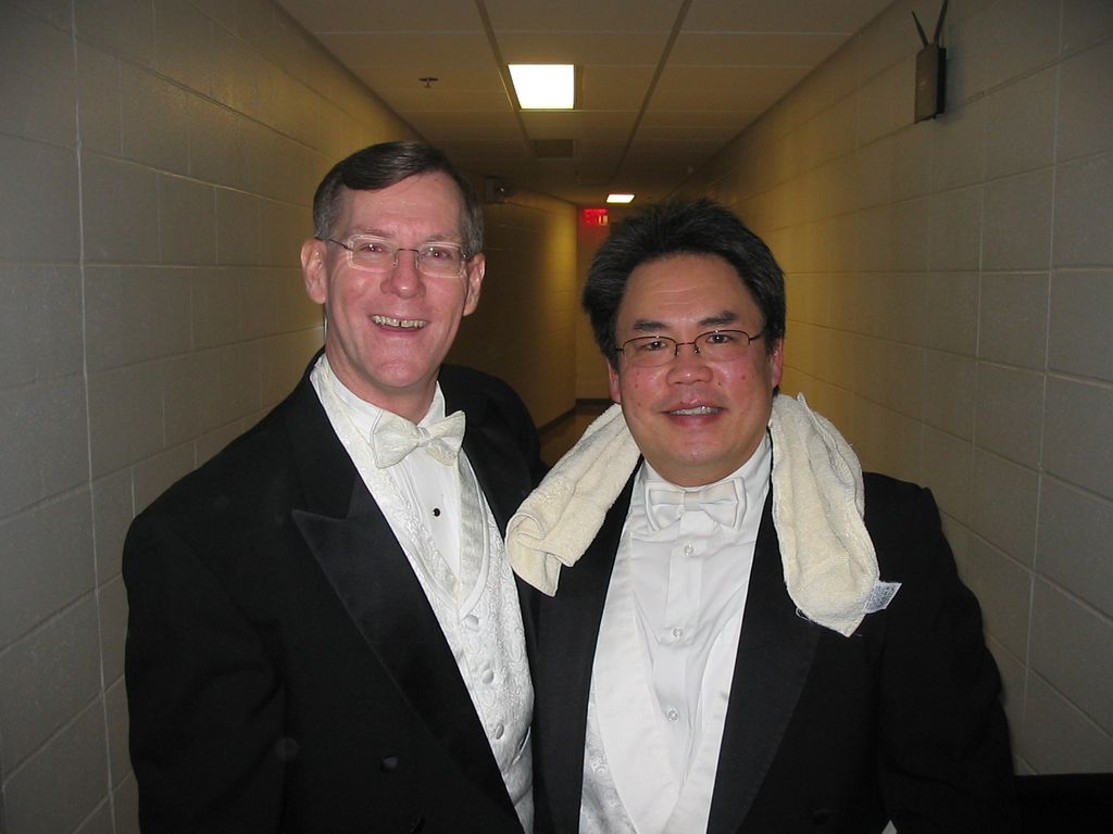 Backstage with Maestro Bruce Uchimura, after Elkha