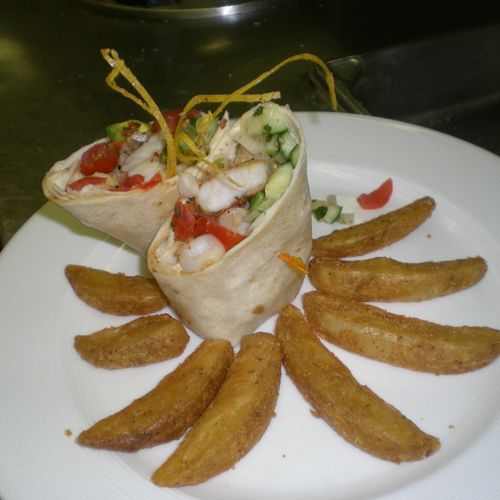 Ceviche wraps or dip for festive occasions.
