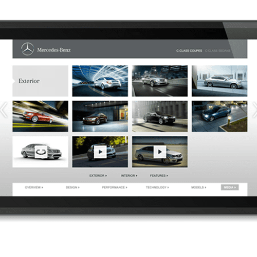 Mercedes Benz Showroom Touchscreen App