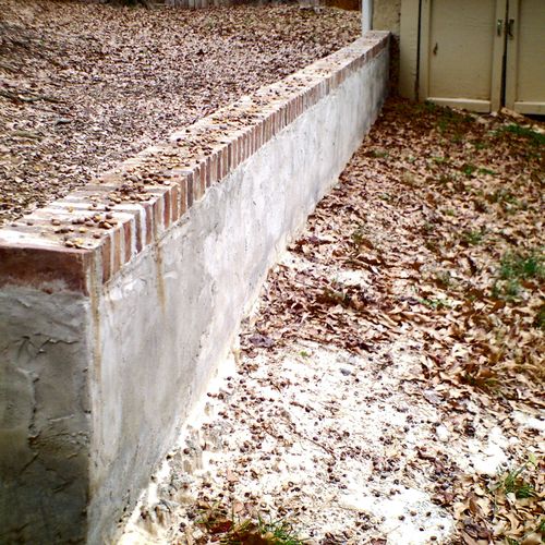 Built this retaining wall to redirect the flow of 