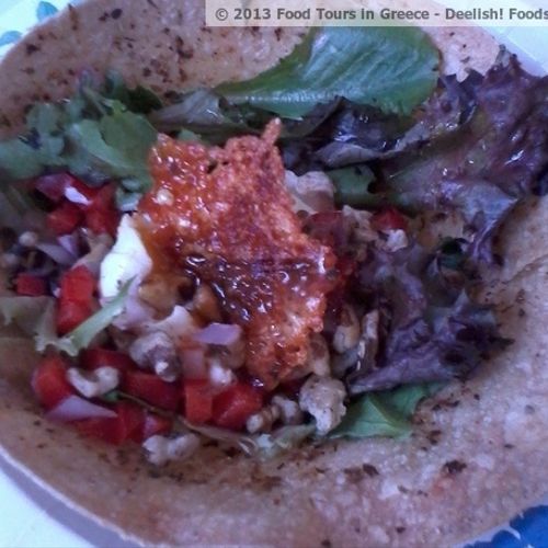 Healthy lunches roasted red pepper tostada salad- 