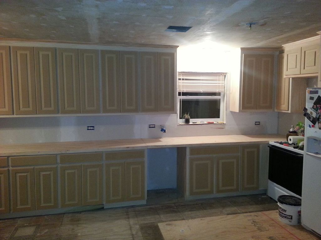 Custom paint grade cabinets (before)