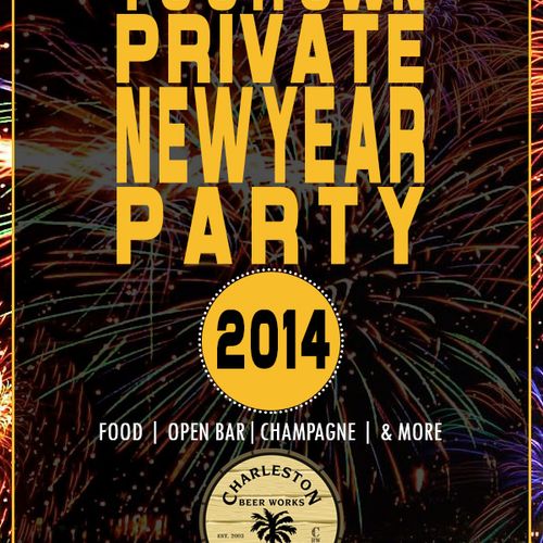 New Years Party Promo for Charleston Beerworks