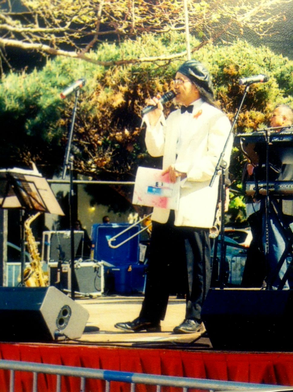 MC'ing the Cherry Blossom Festival in Japantown.