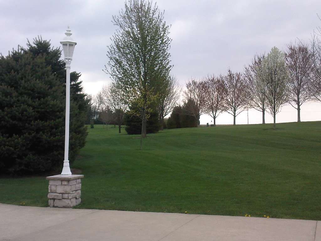 Example of a healthy lawn and landscape managed by