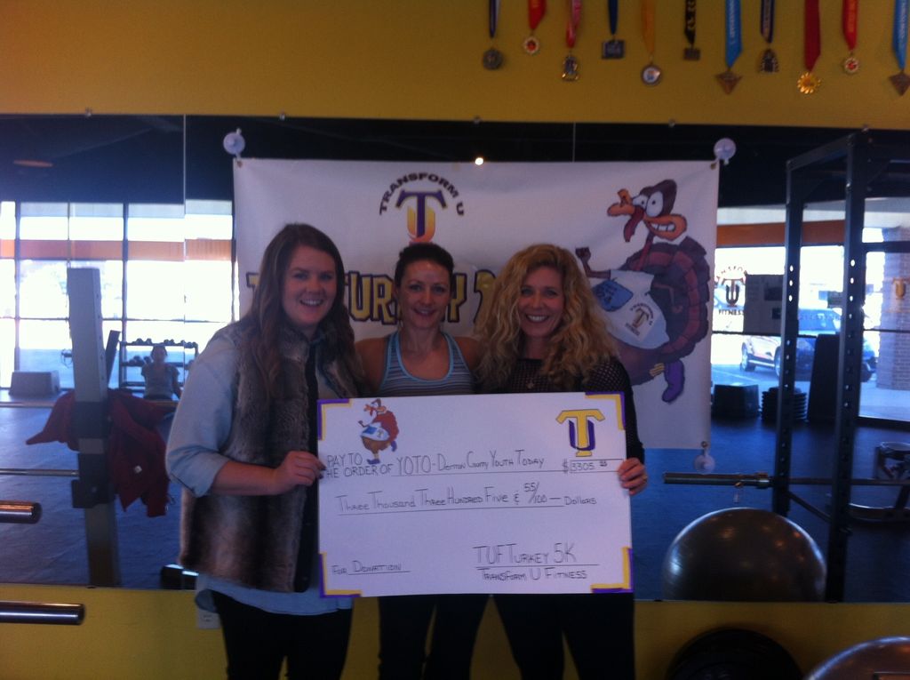 TUF Turkey 5k donates $3300 to local charity!