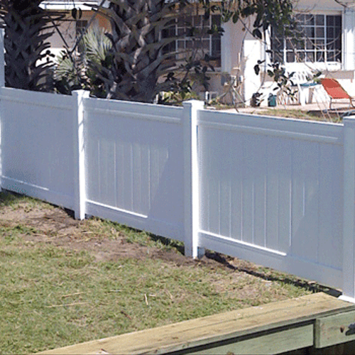 PVC (aka Vinyl) Fence can be installed for privacy