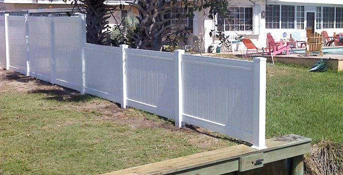 PVC (aka Vinyl) Fence can be installed for privacy