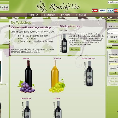 Webshop for a wineshop
