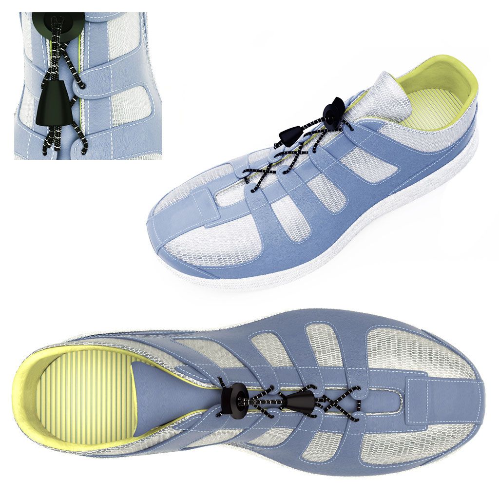 3d model illustration of a shoe design