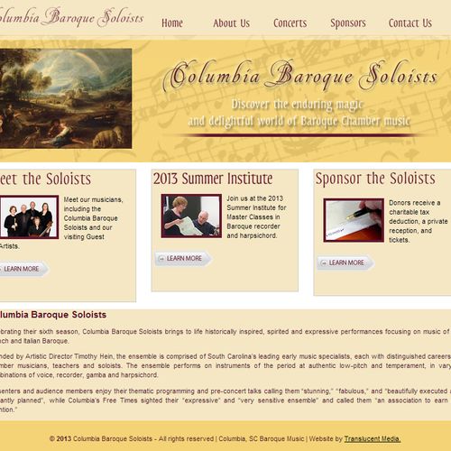 Custom-designed Joomla website for Columbia, SC Ba