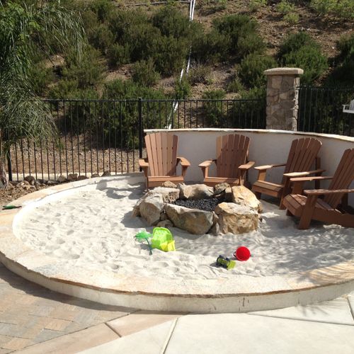 Fire pit with beach in San Marcos