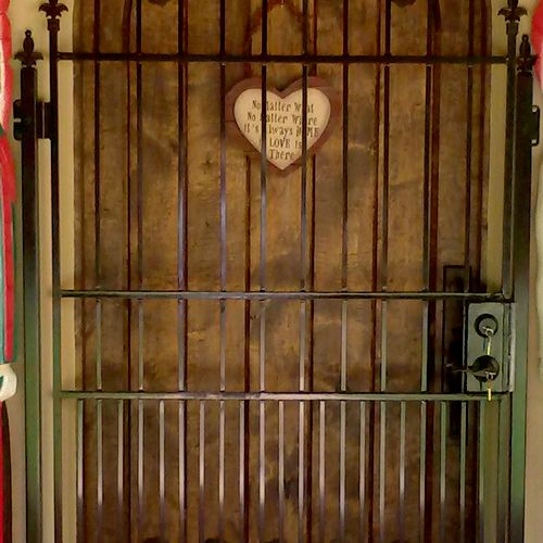 A solid steel gate for a front door in Lake Mary f