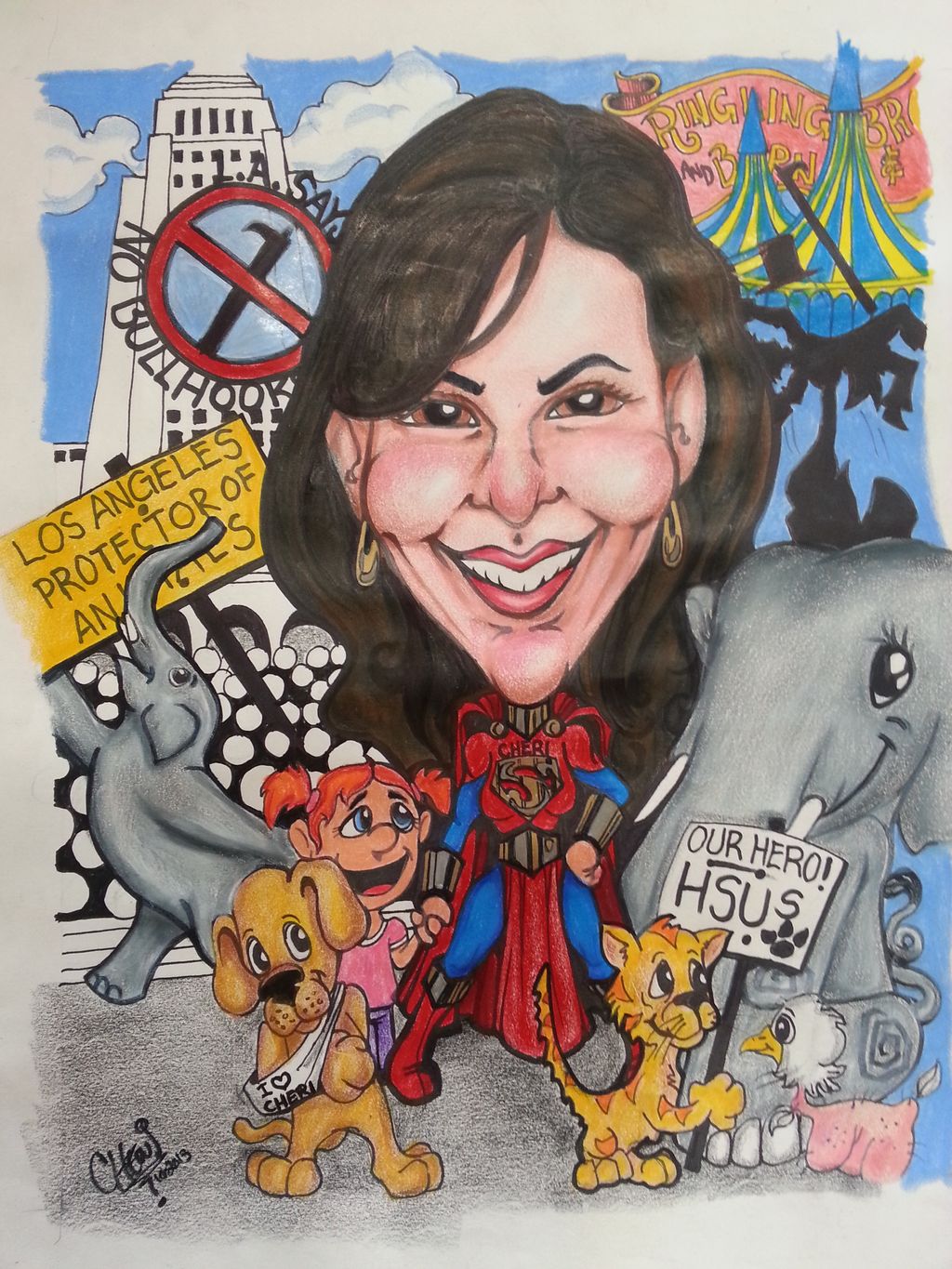 Caricature for City of L.A.: Award Presentation 20