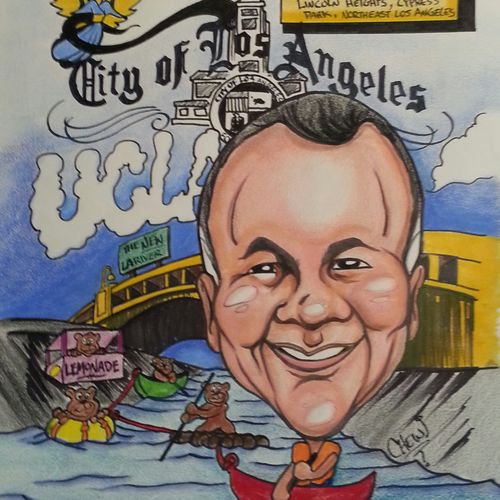 Caricature for City of L.A.:Award Presentation 201