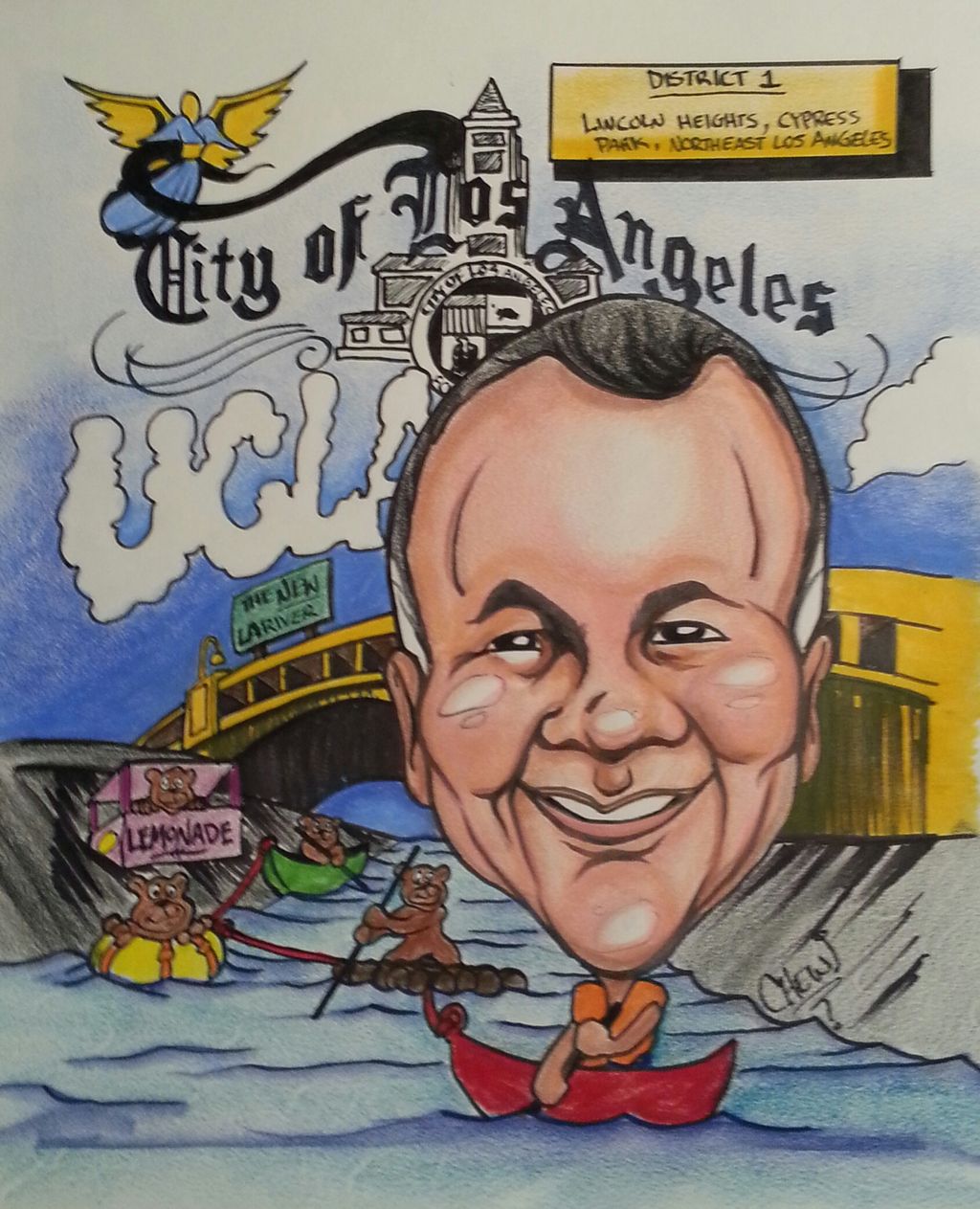 Caricature for City of L.A.:Award Presentation 201