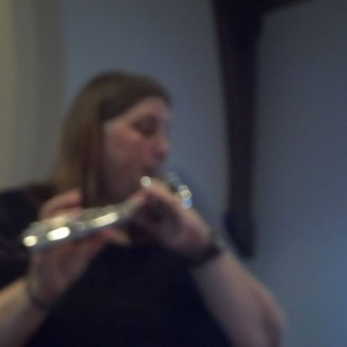 Karen in recital on the alto flute