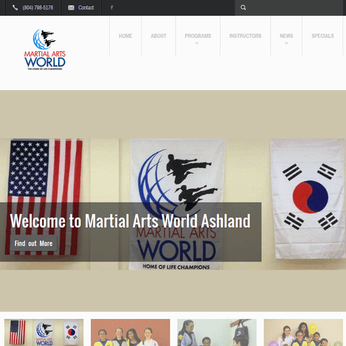 Martial Arts World Ashland - designed and maintain