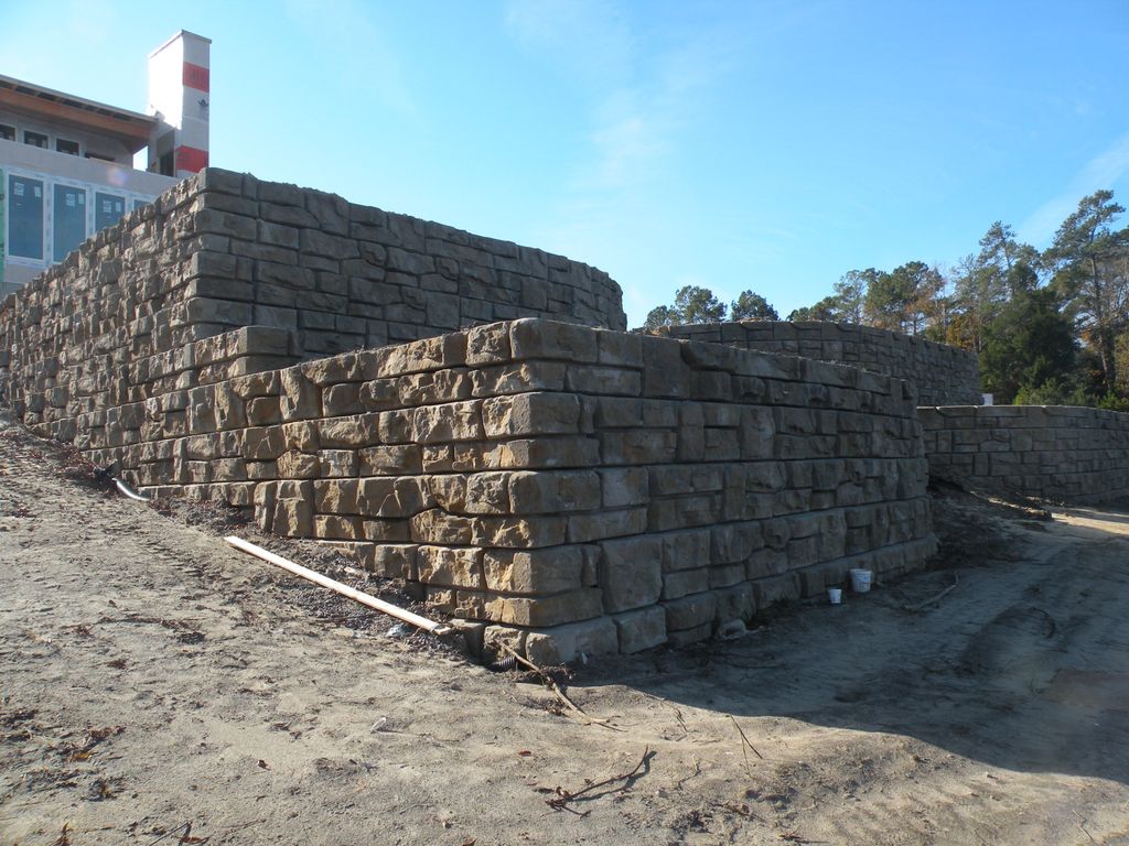 We built this retaining wall in North Myrtle Beach